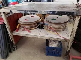 #95: Heavy Duty Large Metal Shelving on Wheels Unit with Wheels (Shrink Tubing NOT Included)
Heavy Duty Large Metal Shelving on Wheels Unit with Wheels (Shrink Tubing NOT Included) Measures Approximately 4"T x 4'W x 32"D