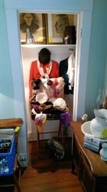 Vintage hats, scarves, clothes, etc.