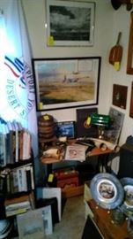 Signed print by Robert Taylor "Canberras Over Cambridgeshire" with certificate, many other great items.