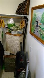 Laundry hampers, vacuum sweepers
