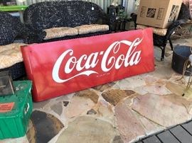 Large metal Coke sign