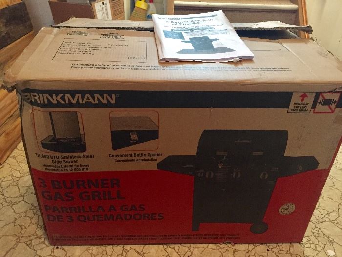 New in box gas grill