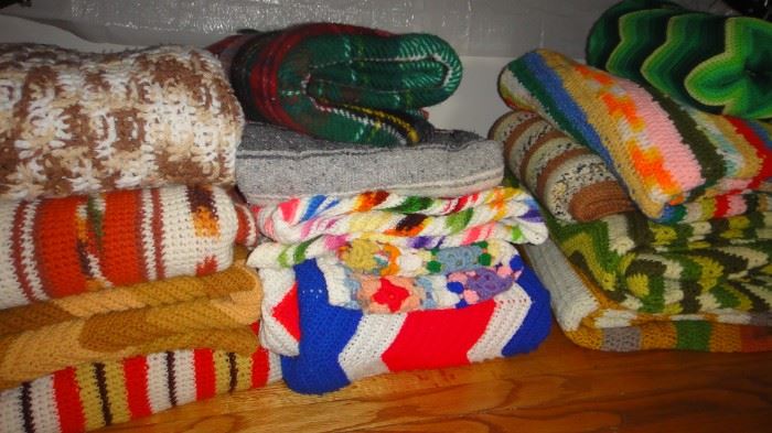 Vintage Crotchet blankets 