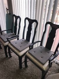 ASIAN STYLE DINING ROOM TABLE W/6 CHAIRS
