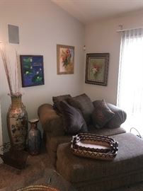 OVERSIZED ARMCHAIR W/ OTTOMAN