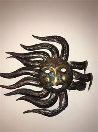 METAL SUN WALL ART
