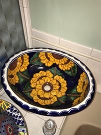 PAINTED SUNFLOWER SINK