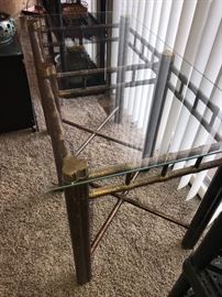 GLASS TOP CONSOLE TABLE