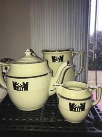 HALL TEAPOTS AND CREAMER