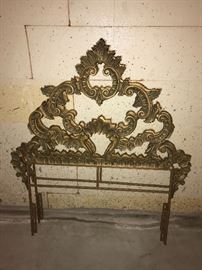 2 - VINTAGE TWIN SIZE FRENCH STYLE HEADBOARD HOLLYWOOD REGENCY