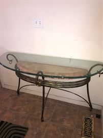 GLASS TOP CONSOLE TABLE