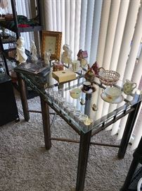 GLASS TOP CONSOLE TABLE