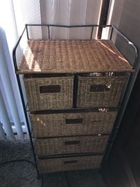 5 DRAWER WICKER STORAGE