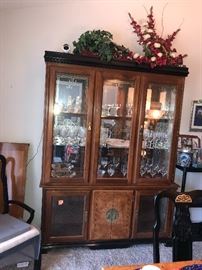 ASIAN STYLE LIGHTED CHINA CABINET