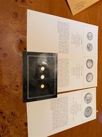 USA FRANKLIN MINT MINIATURE COINS IN ORIGINAL DISPLAY CASES