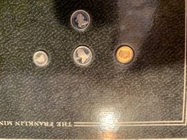 USA FRANKLIN MINT MINIATURE COINS IN ORIGINAL DISPLAY CASES