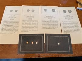 USA FRANKLIN MINT MINIATURE COINS IN ORIGINAL DISPLAY CASES