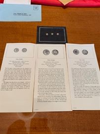 USA FRANKLIN MINT MINIATURE COINS IN ORIGINAL DISPLAY CASES