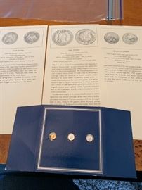 USA FRANKLIN MINT MINIATURE COINS IN ORIGINAL DISPLAY CASES