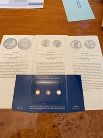 USA FRANKLIN MINT MINIATURE COINS IN ORIGINAL DISPLAY CASES