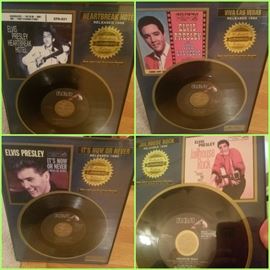 Elvis Presley collectors edition framed 45s.