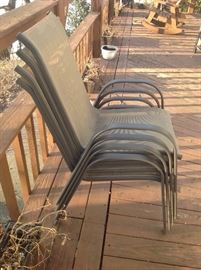 Stacking outdoor chairs
