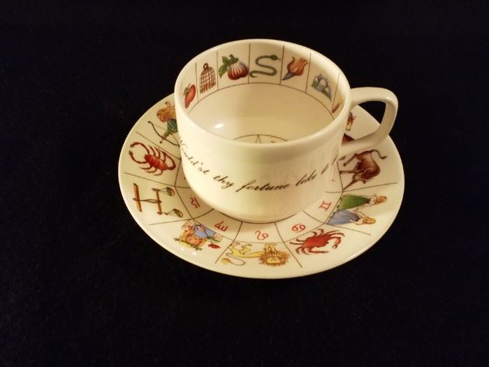 Royal Kendal English Fortune Teller Teacup and Saucer