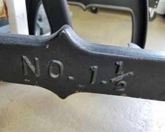 antique rivet press, w/ foot pedal, By Adame Bros., Providence, R.I.