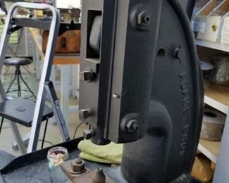 antique rivet press, w/ foot pedal, By Adame Bros., Providence, R.I.