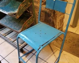 vintage metal chair