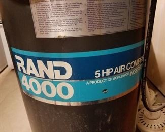Rand 4000, 5 HP compresser