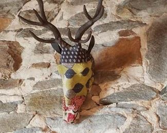 paper mache deer head