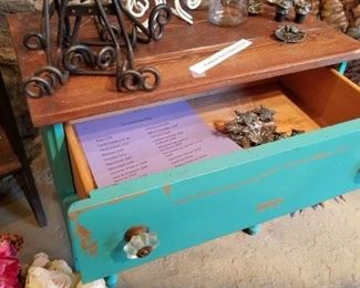 vintage painted side table