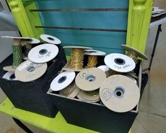 rolls of various Swarovski crystal chain