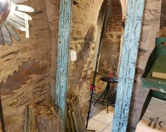 tin ceiling floor mirror