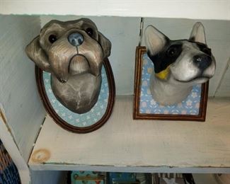 paper mache animal heads