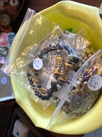 Bags of costume jewelry from $3 to $10.a bag
