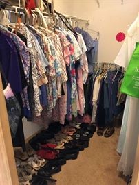 Large size clothes and shoes $2.00 each 