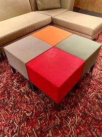 Set four gently used Quinze & Milan Poufs!