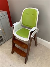 Tot Sprout High Chair. Perfect as-is for the kiddo who can sit a the table. Replacement trays are available online. 