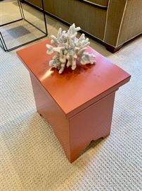 Coral stool from Baker