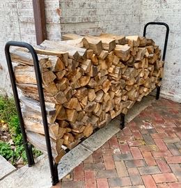 Log rack...and wood for sale!