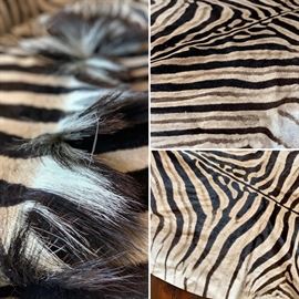 Closeup of Zebra rug