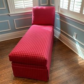 Custom upholstered chaise from Kravet