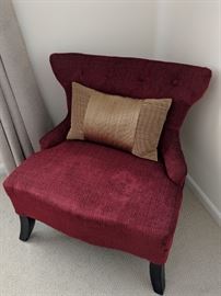 $175  NOW   $87 Burgandy chair