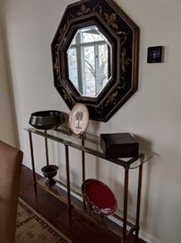 $90   Glass side table