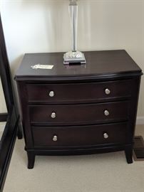 $225   Black 3 drawer chest