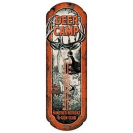 Rivers Edge Deer Camp Tin Thermometer 1294 LOT