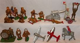 Old Composition & Lead Soldiers, Airplanes