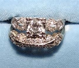 14k Diamond Wedding Set